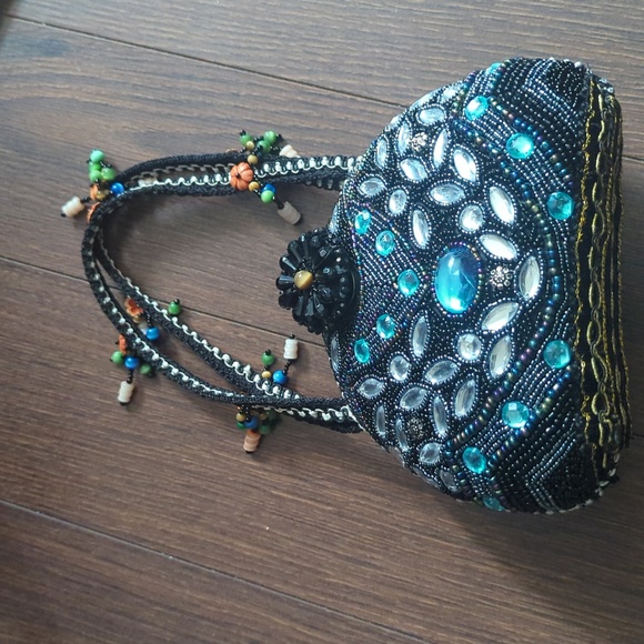Handmade Beaded & Rhinestone Handbag - Picture 2 of 12